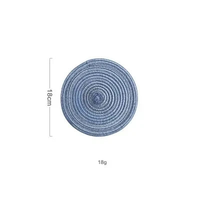 18/30cm Round Table Mat Woven Ramie Placemat Anti Slip Dining Table Mats Non-Slip Tableware Bowl Pads Kitchen Drink Cup Coasters