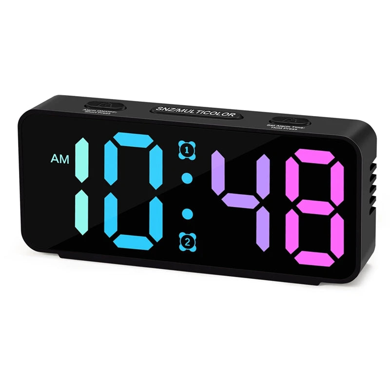 Small Loud Alarm Clock For Heavy Sleepers Adults,Compact Travel Clocks For Bedrooms Bedside,Ok To Wake For Kids,Teens