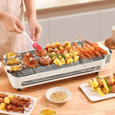 household non-stick grill pan Electric barbecue grill Korean smokeless barbecue machine indoor iron plate barbecue meat function