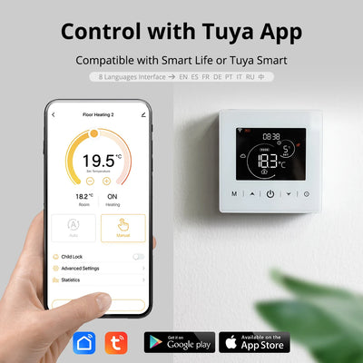 Beok Smart Home Tuya WIFI Thermostat Battery-powered Thermoregulator  for Gas Boiler Smart Life Work with Alexa Google Home