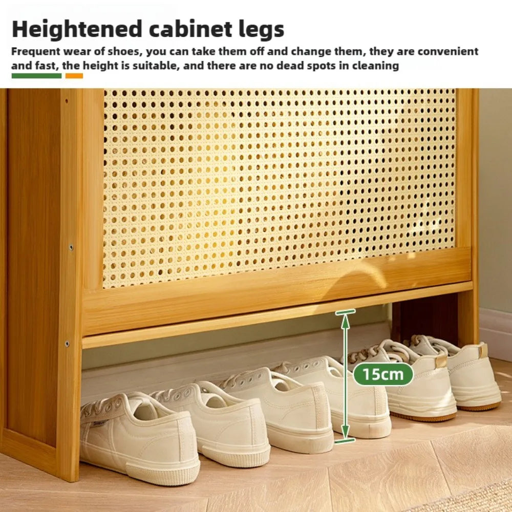 Indoor Shoe Cabinets Thin Tipping Bucket Household Shoe Rack Organizer Shelf Storage Large Capacity Simple Narrow Organization