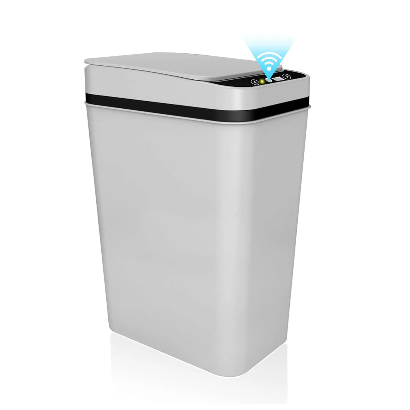 Bathroom Trash Can with Lid Touchless Automatic Garbage Can Slim Motion Sensor Smart Trash Bin for Bedroom,Office,Living Room