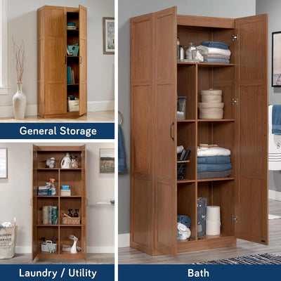 Sauder Miscellaneous Storage Storage Cabinet/ Pantry cabinets, Highland Oak finish