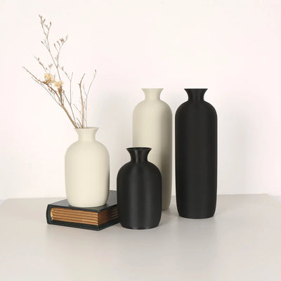 1 PC Nordic minimalist style vase, black and white classic, creative design, home decoration vase combination