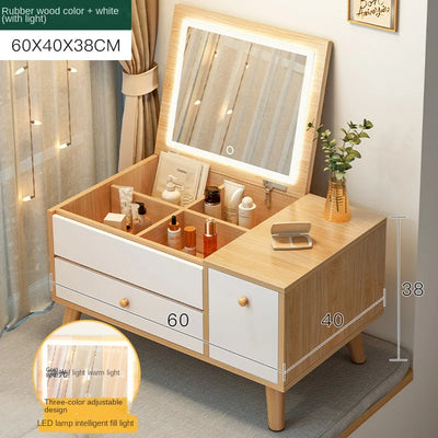 Window Dressing Table Storage Cabinet All-in-one Bedroom Small Household Makeup Table Modern Simple Net Red Wind Home Camping