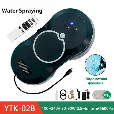 Home intelligent cleaning robot with automatic water spraying function, anti drop magnetic glass cleaning machine