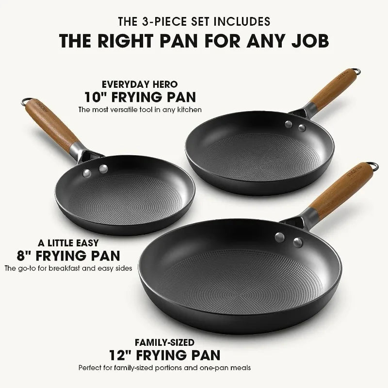 2025  Non Stick Frying Pans  Dishwasher Safe Nonstick Frying Pan Set, Detachable Handle, Christmas Gifts