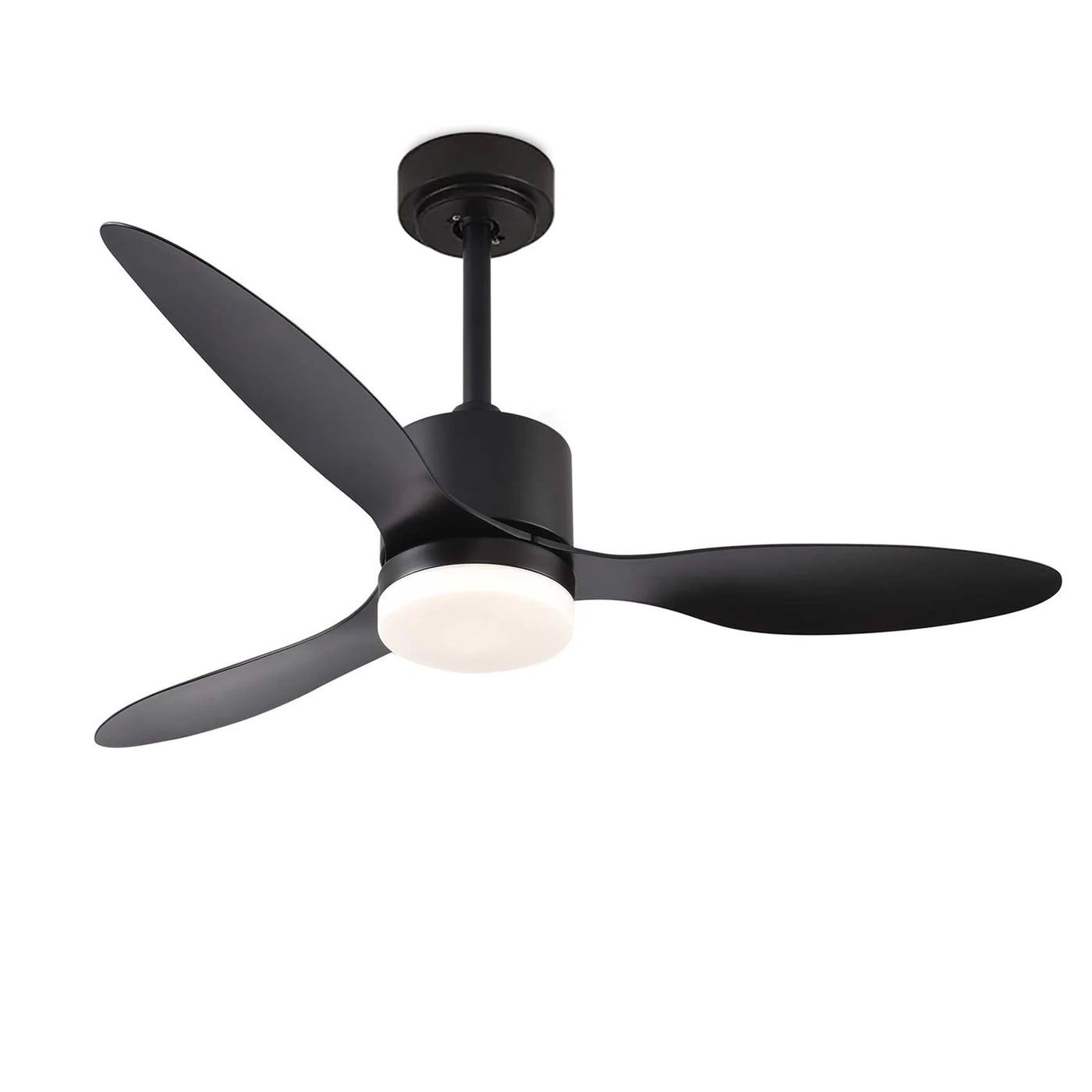 Modern Simple 42 Inch 52 Inch DC Motor Remote Control Long Blade Led Ceiling Fan with Light Living Room Dining Room Fan Light