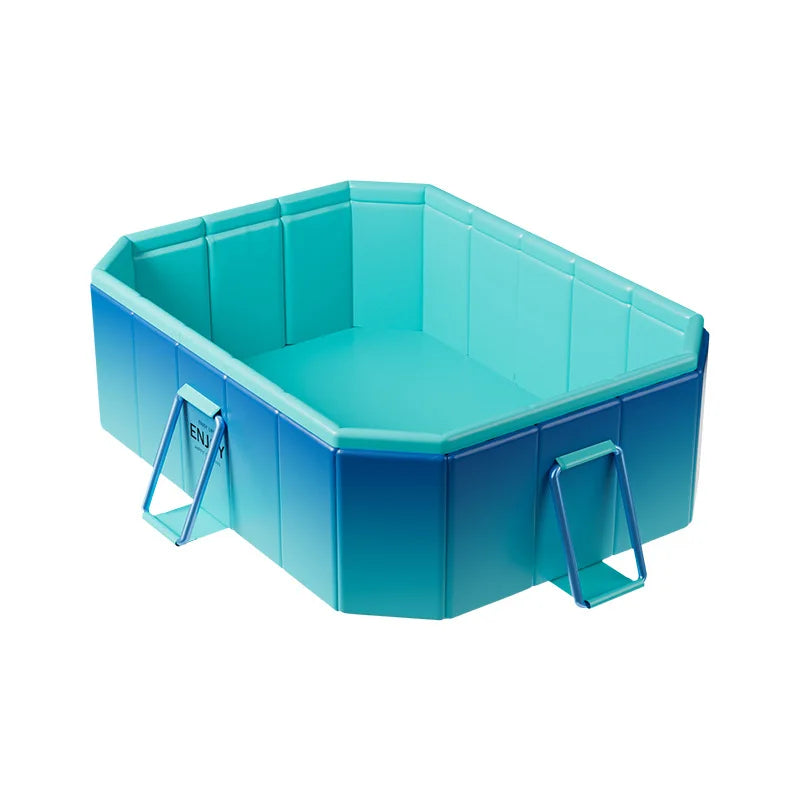 Foldable Non-Inflatable Kids' and Adults' Outdoor Swimming Pool - Hard Plastic Shell, Kid Pool for Backyard Dog Pools