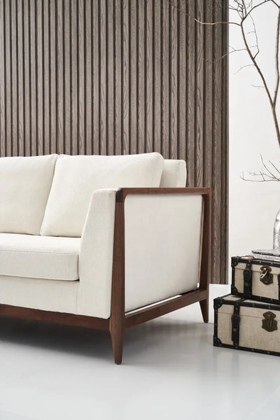 Sectional Fabric Sofa White Sofa Set Furniture Modern Wood Frame Sofa Living Room Furniture