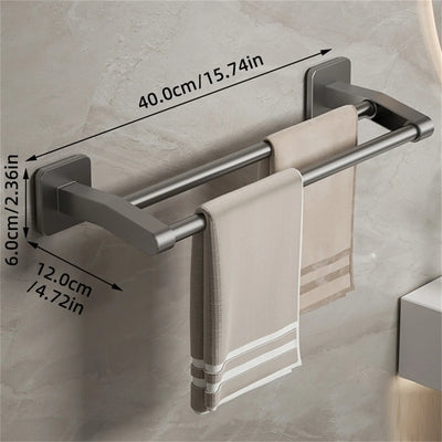 Self-adhesive Home Bathroom Towel Rack Without Drilling Wall Mounted Towel Holder Kitchen Bathroom Storage Rack Shelf