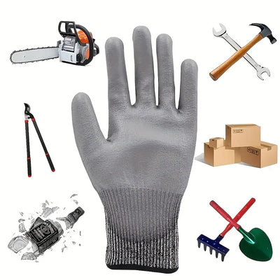 1 pair, Cut-Resistant Gloves with Non-Slip Grip, Durable Nitrile Foam Coating, Touchscreen Compatible, and 3D-Comfort Fit