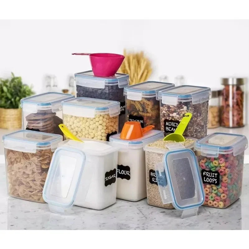 14 Pcs Set BPA-Free Airtight Kitchen Refrigerator Food Boxes&Bins with Silicone Lid Reusable  Storage Containers