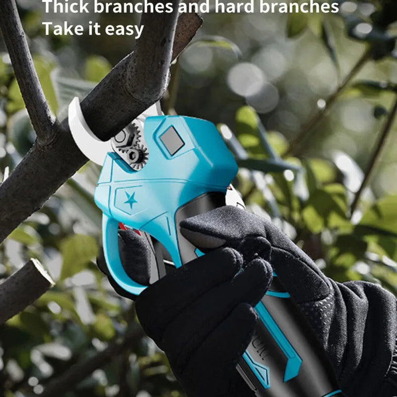 Brushless Cordless Electric Pruning Shears Brushless Garden Pruner Tree Branch Pruner for 18-21V Makita Battery （No Battery）