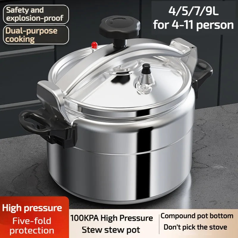 4-9L Pressure Cooker Kitchen Cookware Fast Cooking Universal Instant Household Mini Soup Pot High Pressure Pot Pan Cooking Pot