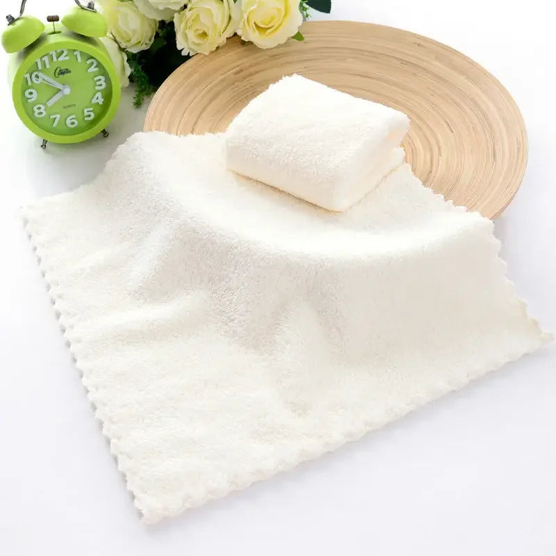 High Density Coral Velvet 25*25cm Small Square Towel Hand Towel Microfiber Child Washcloth Kids Face