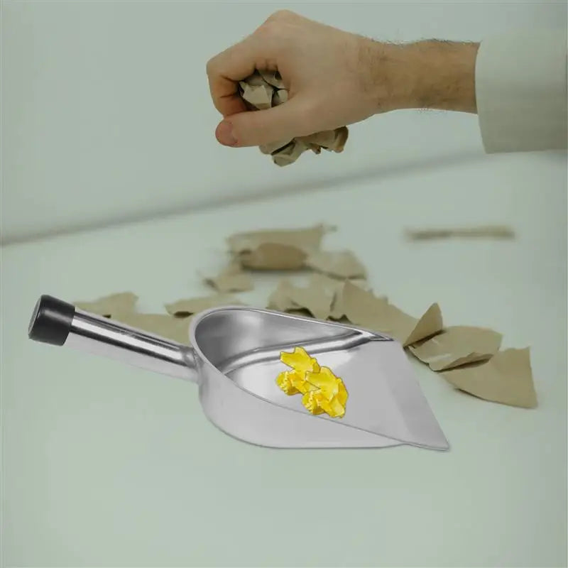 Heavy Thickned Metal Dust Pan Stainless Steel Dust Pan Handle Handheld Trash Shovel Small Dustpan Home NEW