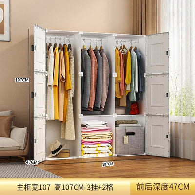 Nordic Minimalist Wardrobe Cupboard Storage Organizer Partitions Bedroom Closet Portable Living Room Muebles Trendy Furniture