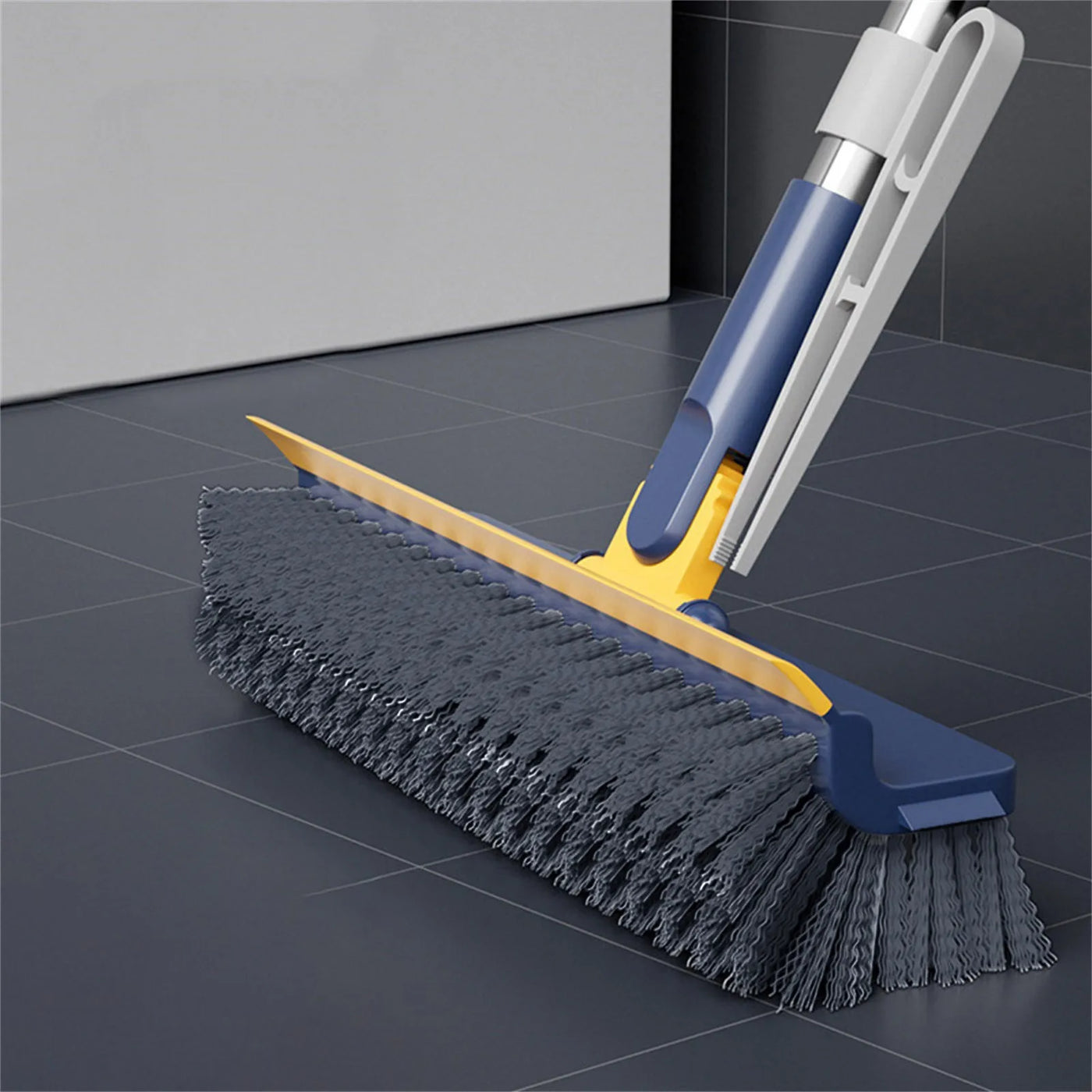 Floor Scrub Brush With Long Handle With Clip 4 In 1 Foaming Bathroom Pantry Bathroom Floor Aligners Cleaning Solution