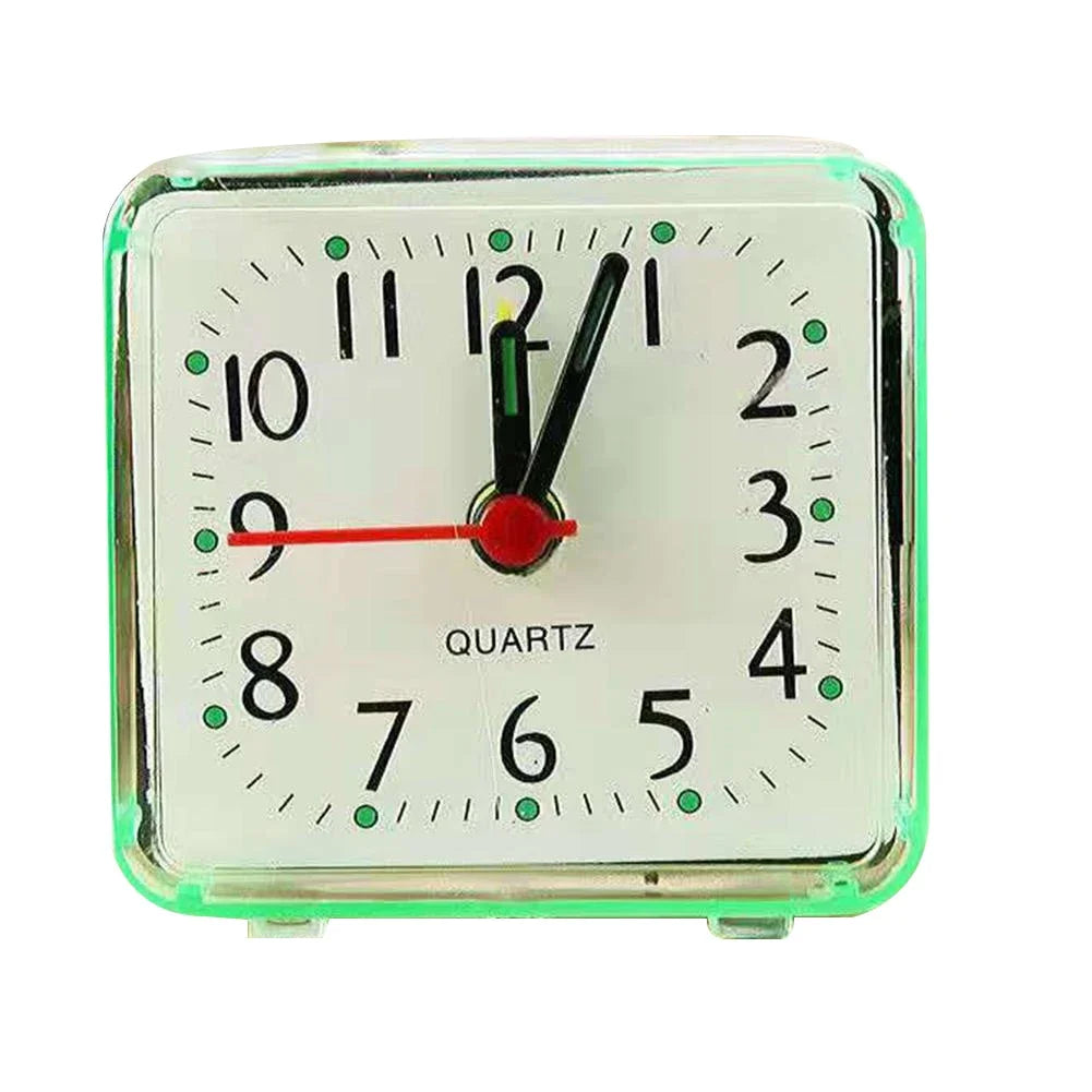 Wake Up Clocks Alarm Clock Office 1 AA Battery Small Square 1 Pcs 6.2x3x5.9cm Candy Colors Easy-To-Read Numbers