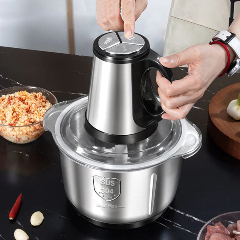 5L Electric Meat Grinders 304 Stainless Steel Food Crusher Multifunctional Vegetable Slicer Chopper Mincer Baby Food Processor