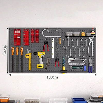 Metal Tools Wall Hole Plate Universal Wall Hanging Tool Storage Plate Portable Tool Organizer Packaging Hole Board Shelfs