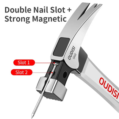 Multifunction Non-slip Shockproof Steel Hammer Hand Tool Magnetic Claw Hammer for Woodworking Automatic Nail Suction Hammer