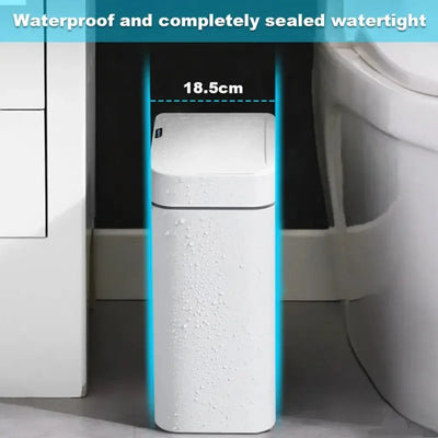 15/18L Bathroom Smart Sensor Trash Can Garbage Bucket for Kitchen Toilet Waterproof Narrow Seam Automatic Trash Bin Wastebasket