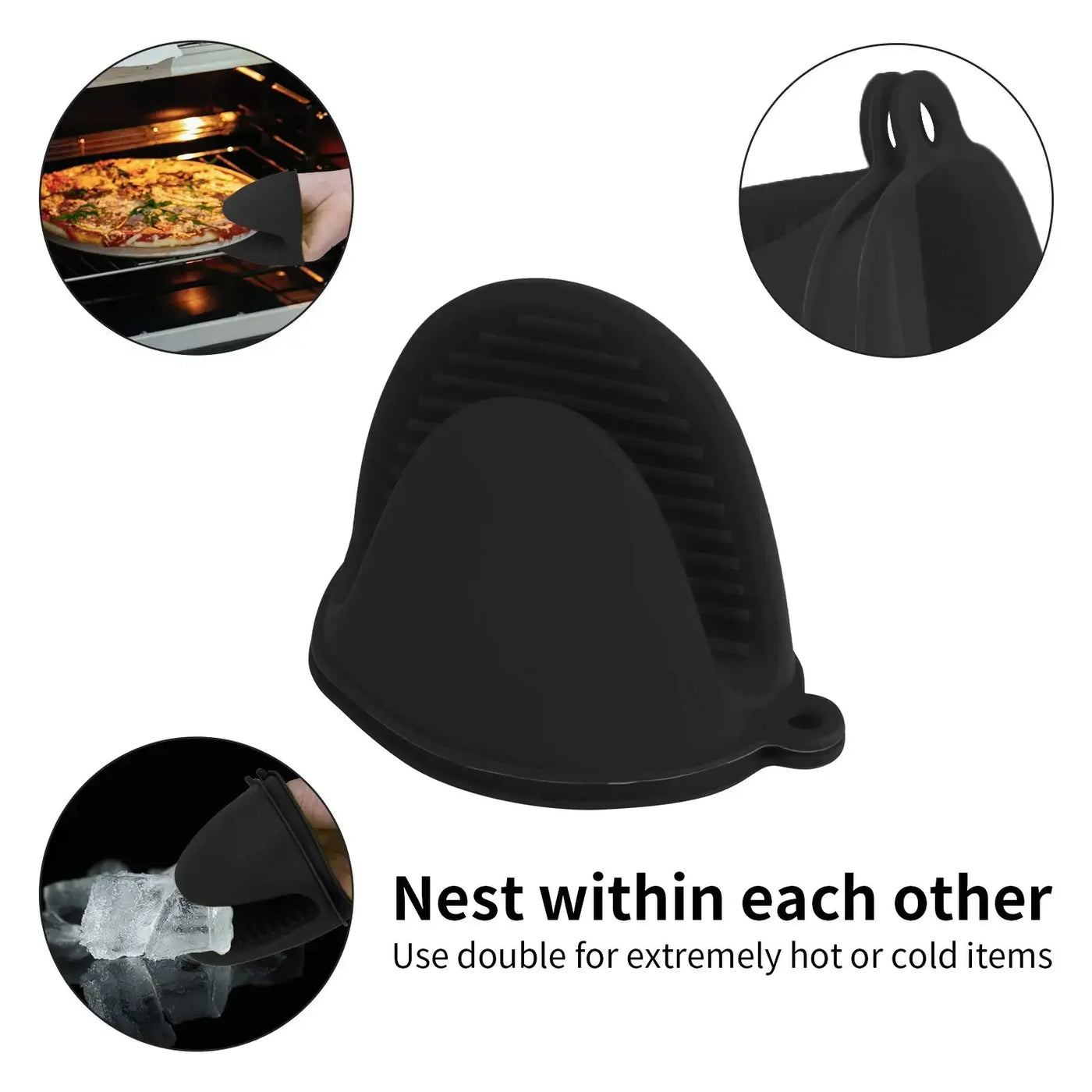 1PC Oven Mitts Silicone Heat Resistant Pinch Mitts, Cooking Pinch Grips, Pot Holder and potholder for kitchen