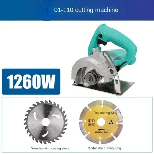 Multi function marble machine high-power portable wood tile stone water electricity special slotting cutting machine