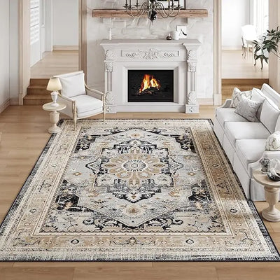 VIKAMA Bohemian style Large living room floor mat bedroom bed rug Master bedroom retro Nordic Persian national style