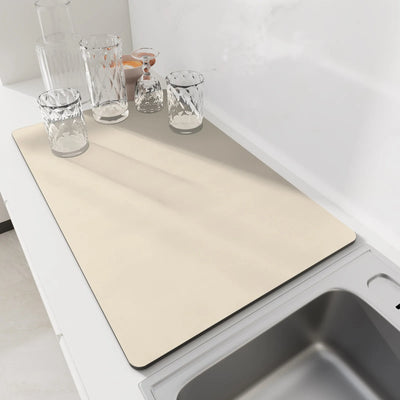 Solid Coffee Countertop Drain Pad Quick Dry Coffee Dish Drying Mats Kitchen Dining Table Absorbent Draining Mat