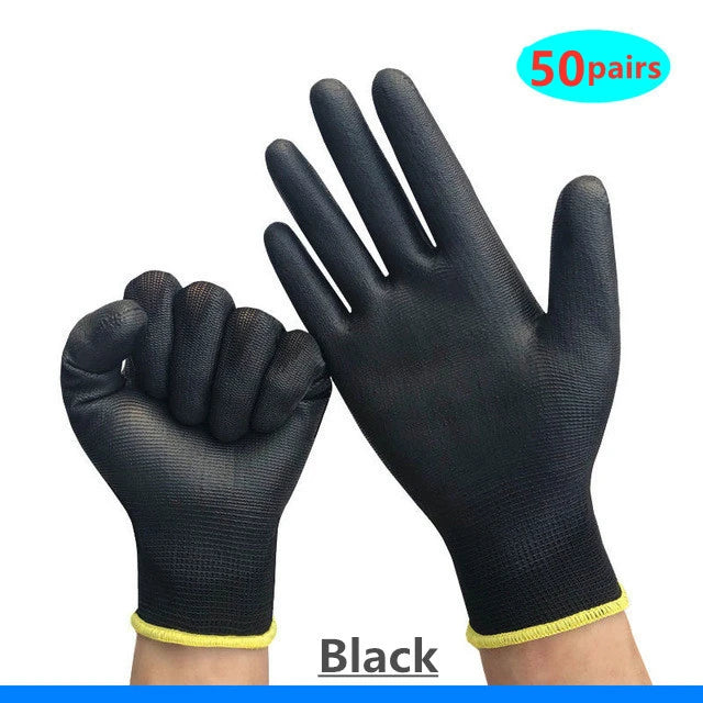 Nitrile Safety Coated Work Gloves, PU Gloves and Palm Coated Mechanical Work Gloves for Construction and Maintenance Vehicles