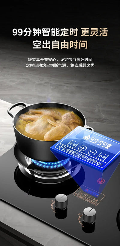 Upgrade Your Kitchen Appliances with Royalstar Inset Gas Stove: Double Burner, Energy-saving, Scheduled Fierce Fire Furnace