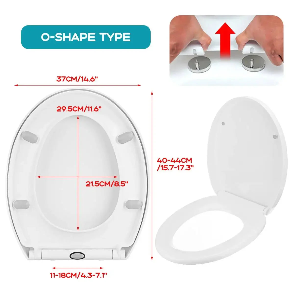 4 Types Square O V U Universal WC Toilet Seats Cover Toilet Lid Thicken Replacement Shape PP Board Soft Foam Gasket Toilette Use