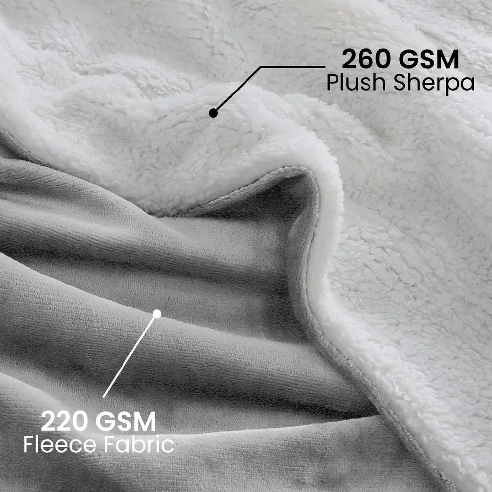 Large Sherpa Fleece Blanket Double Thick Soft Warm Bed Sofa Throw Blanket Double King Size Winter Warm Blankets