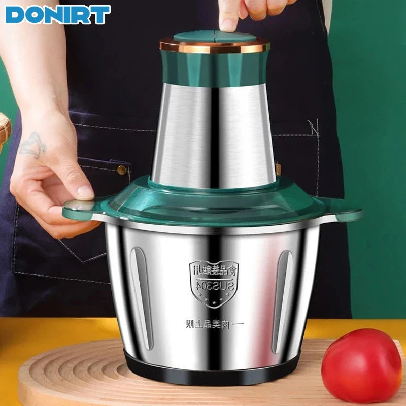 Electric Meat Grinder Chopper Stainless Steel Kitchen Machines Vegetable Crusher Slicer Machine Household Mixer Food Processors