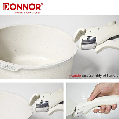 Donnor Non-stick Cookware Kitchenware Die Cast Aluminum Pot Set Support Induction