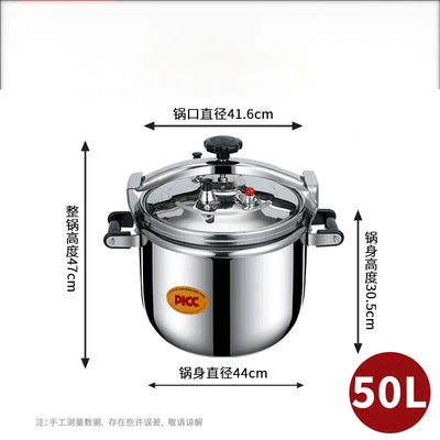 30 Quart olla de presion grande & stainless steel pressure cooker & large steamer cooking pressure canners,safety lock Explosion