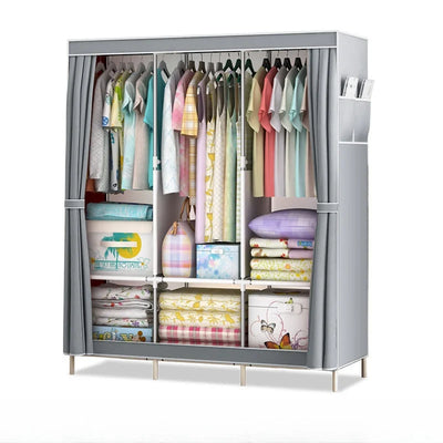 Simple Cloth Cabinet Storage Dustproof Combination Closet Wall Open Closets Economic Wardrobes Home Furniture Cabinet Armoire