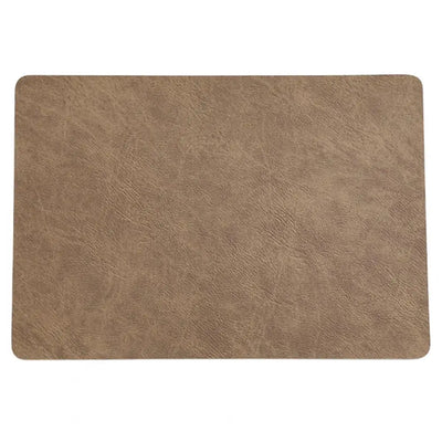 Light Luxury Solid Placemat Faux Leather High Elastic Soft Touch Easy to Clean Heat-Insulated Plate Bowl Pad Table Decoration