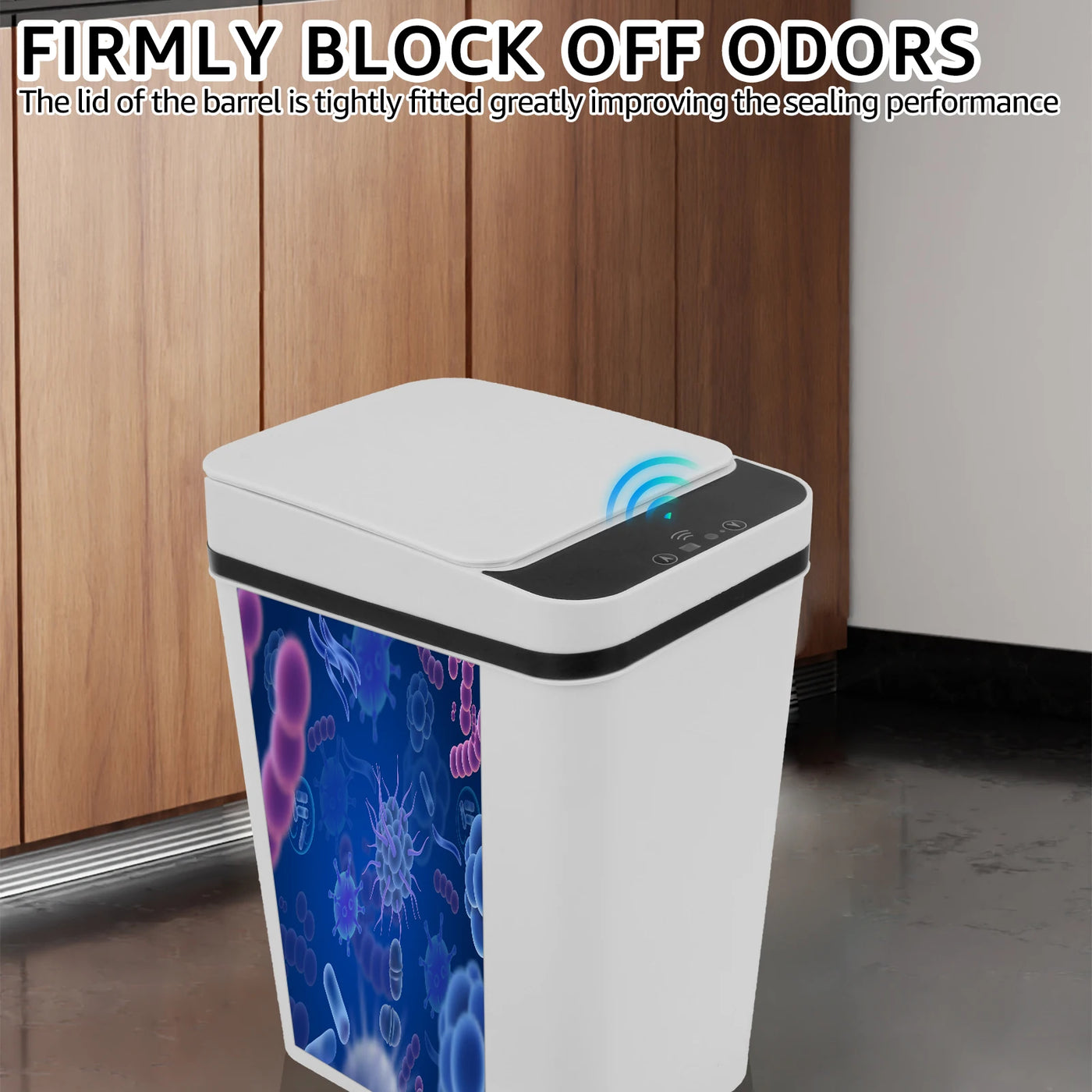 Intelligent Bathroom Trash Can 12L Automatic Infrared Motion Sensor Electronic Trash Can Touchless Smart Garbage Bin Smart Home