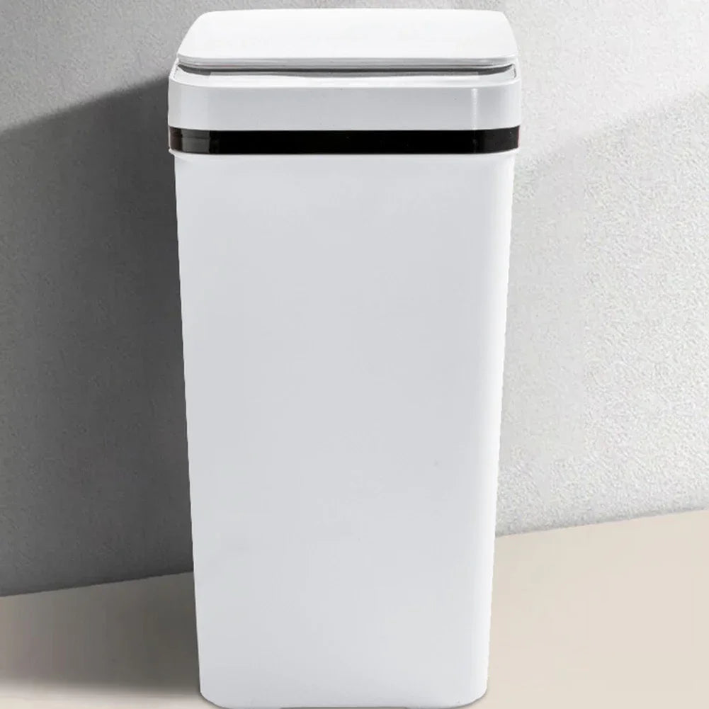 12L Smart Trash Can Automatic Touchless Garbage Can Kitchen Bedroom Trash Bin Toilet Smart Garbage Bucket Space-Saving Waterproo