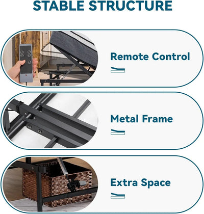 Adjustable Bed Frame King, Independent Head and Foot Incline, Adjustable Electric Bed Base with Remote Control