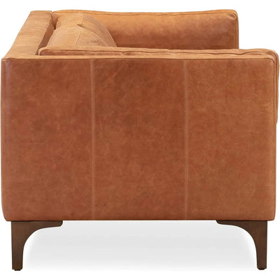 POLY & BARK Argan 93" Sofa in Full-Grain Pure-Aniline Italian Tanned Leather in Cognac Tan