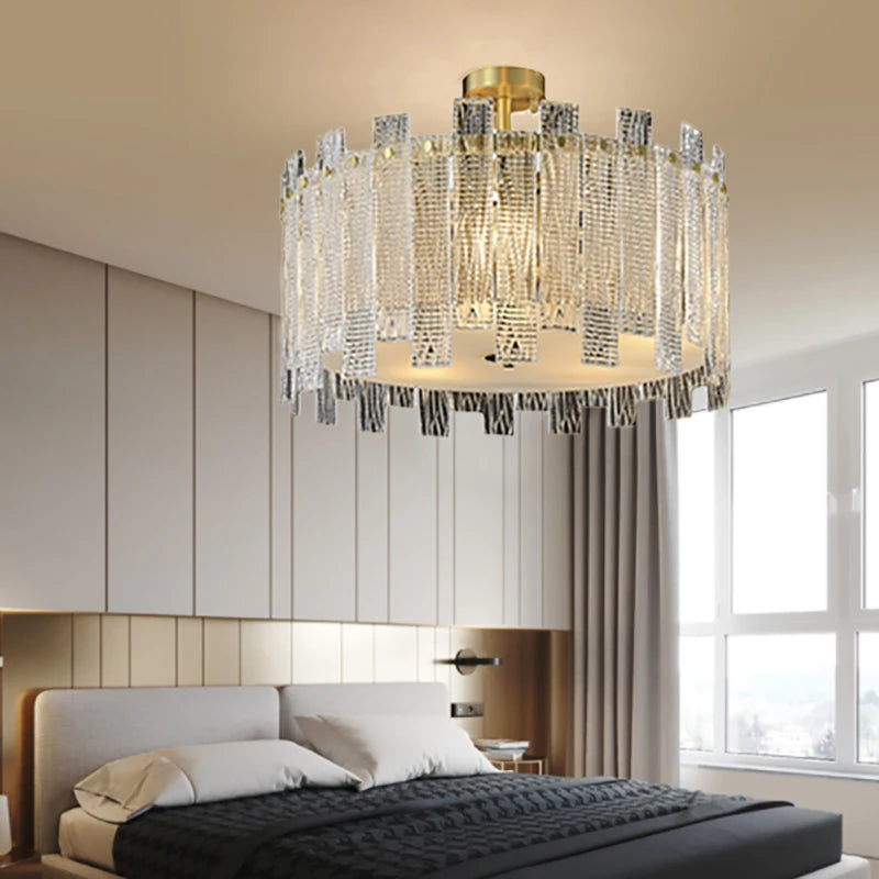 Modern LED bedroom light living room creative crystal ceiling light hotel villa interior lighting wholesale