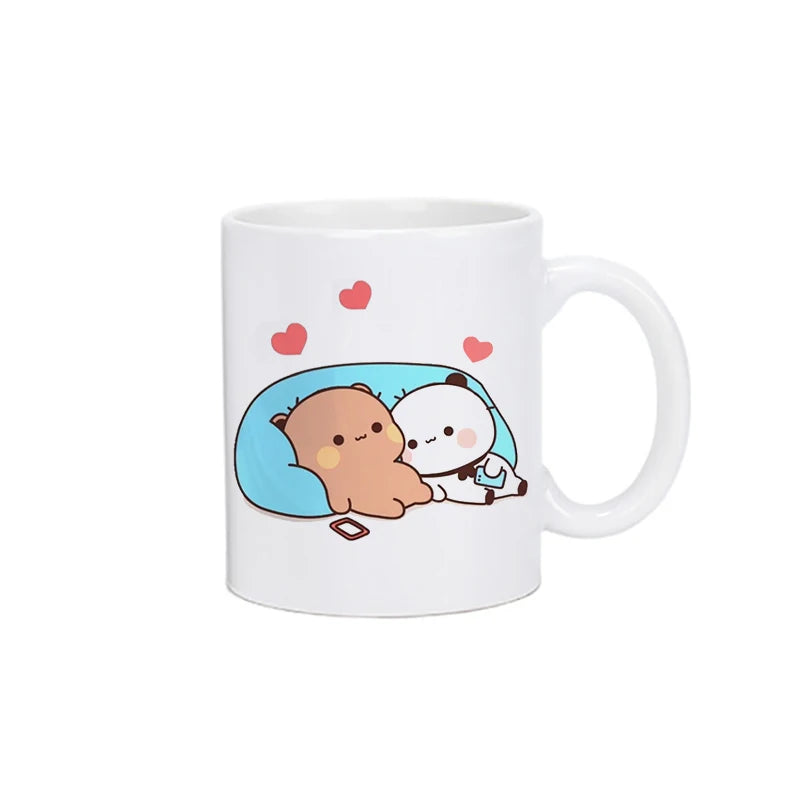 Panda Bear Bubu Dudu Coffee Milk Cup Mocha Cat Panda Bear Couple Christmas Mug Kawaii Cups Original Mugs Free Shipping Drinkware