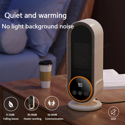 2024 New 1200W Portable Space Heater Home Warmer Electric Heater With Touch Screen Remote Control Timing 3 Speeds PTC Heating