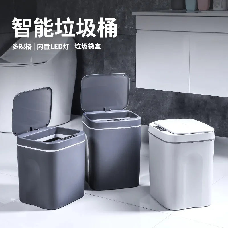 16L Smart Trash Can Automatic Sensor Dustbin Electric Waste Bin Waterproof Wastebasket For Kitchen Bathroom Recycling Trash