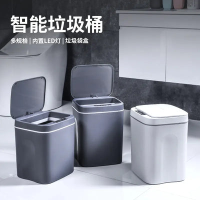 16L Smart Trash Can Automatic Sensor Dustbin Electric Waste Bin Waterproof Wastebasket For Kitchen Bathroom Recycling Trash